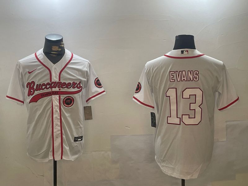 Men Tampa Bay Buccaneers #13 Evans White Joint Name 2024 Nike Limited NFL Jersey style 3